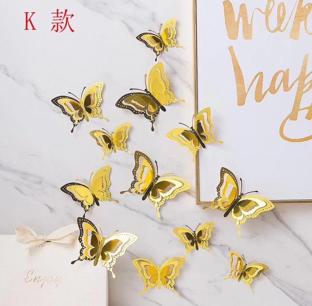 3D Butterfly Wall Stickers - (S39)