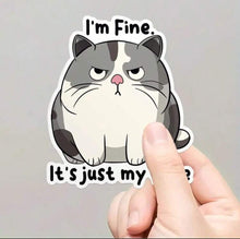 Load image into Gallery viewer, I'm Fine. It's Just My Face Sticker - (S320)
