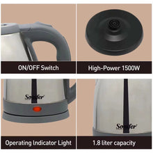 Load image into Gallery viewer, Sonifer Stainless Electric Kettle - (S243)
