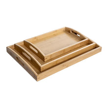 Load image into Gallery viewer, Bamboo Tray Set - (S19)
