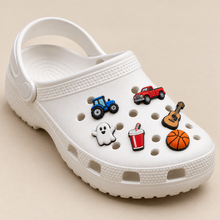 Load image into Gallery viewer, Illustrative styling idea: white clogs with assorted charms, image 4. Designs may differ from available variants.
