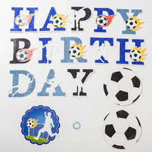 Load image into Gallery viewer, Football Happy Birthday Glitter Banner  - (RA23)
