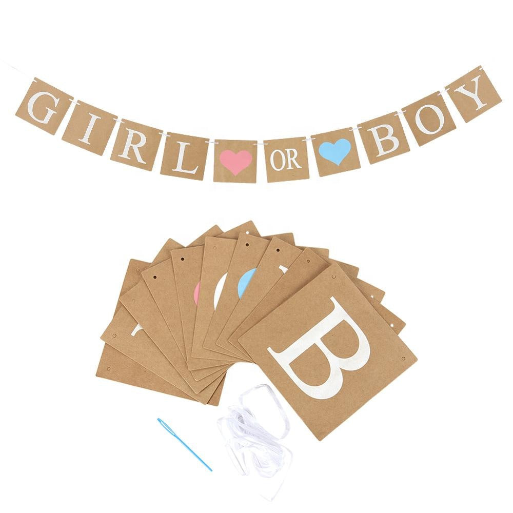 Girl Or Boy Letter Banner - (RA1)